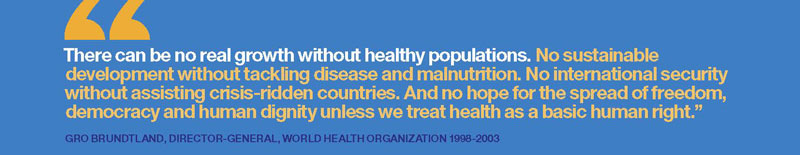 There can be no real growth without healthy populations.