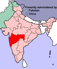 Location of Maharashtra in India